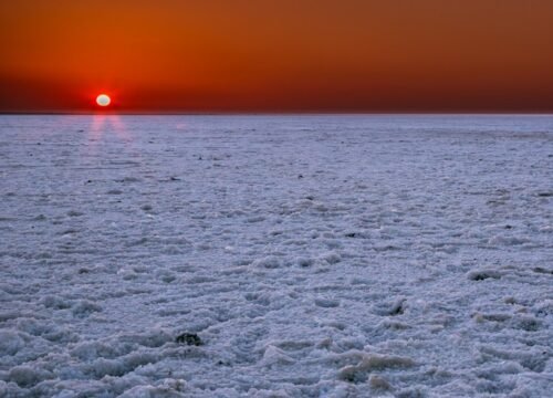 White Rann of Kutch with the Sunrise